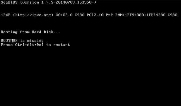 Методы исправления ошибки BOOTMGR is compressed