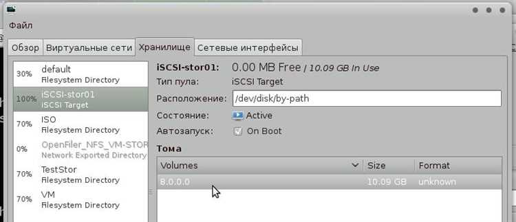 Конфигурация сетевых параметров