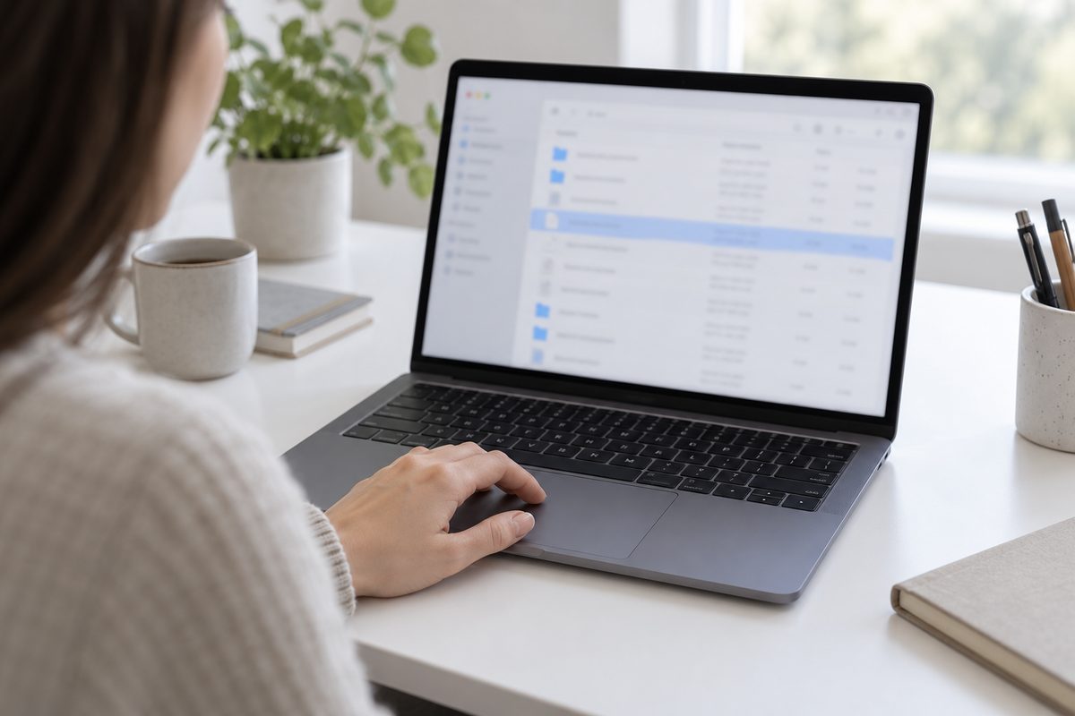 Папка LaunchAgents в Finder на MacBook