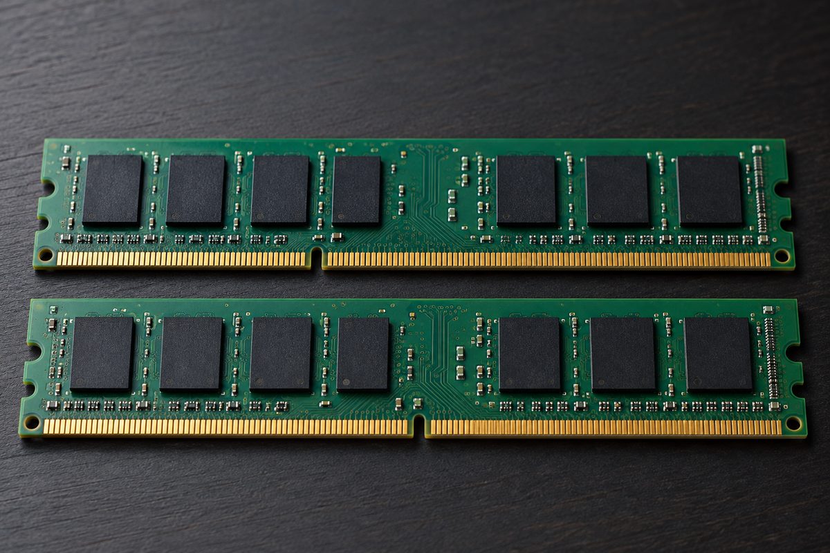 Модули DDR4 и DDR5 рядом: вырез-ключ на контактах стоит в разных местах