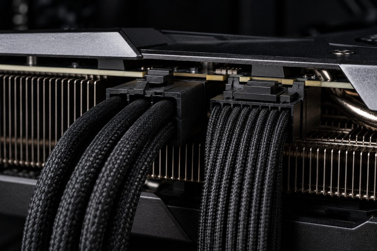 Кабели питания 8-pin и 16-pin у видеокарты
